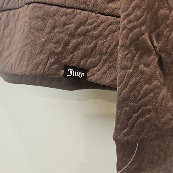 NWOT Juicy Couture Women's Jacquard Quilted Truffle Cro Pullover Size Large - Picture 6 of 7